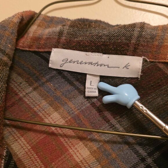 Generation K Fall Button Down Shirt / Lightweight Jacket L - Picture 2 of 3